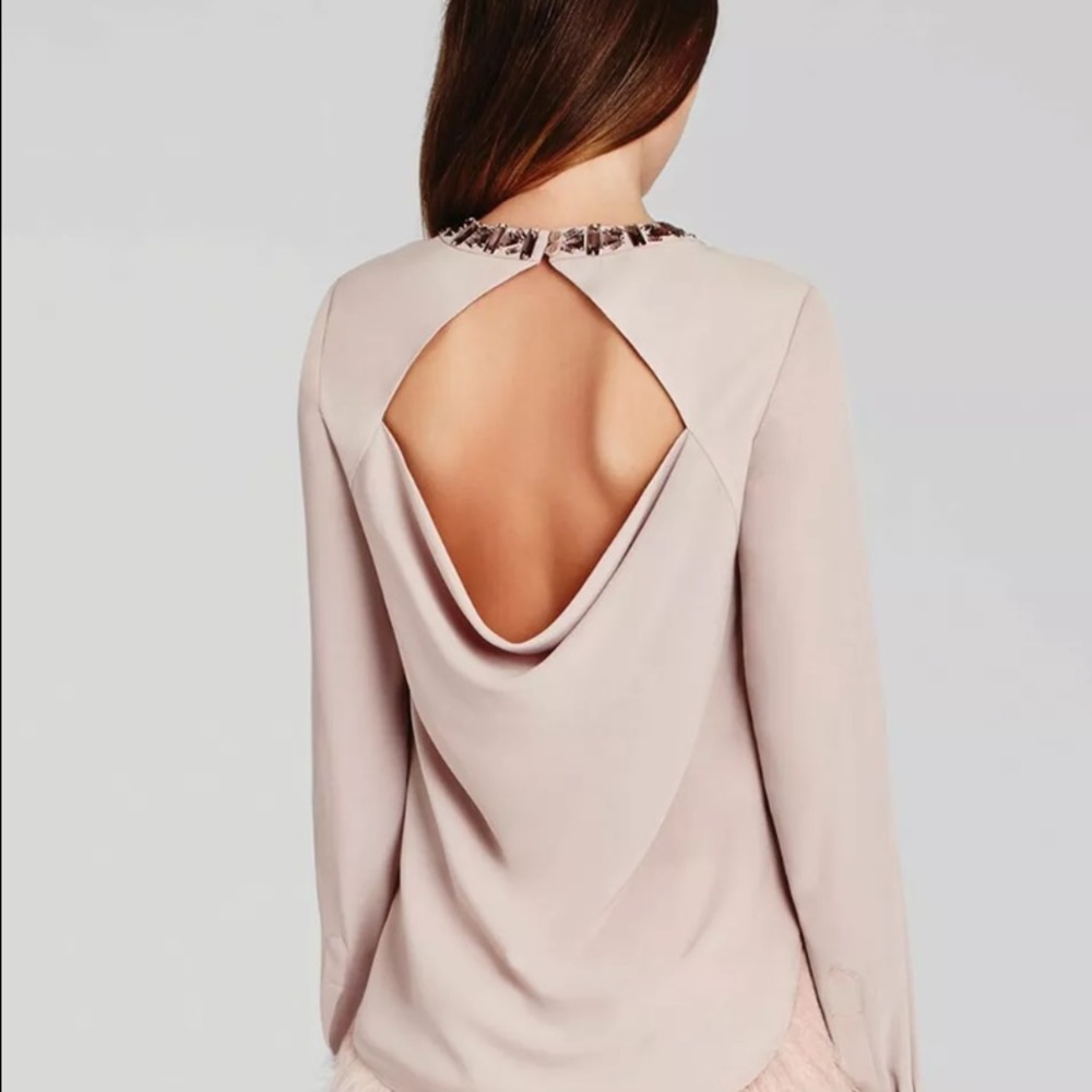 BCBG Frances Blouse in Mauve Rose